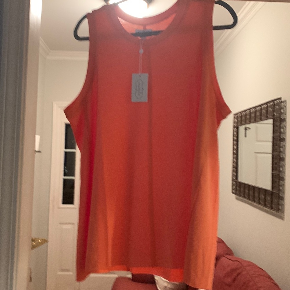 Ribbed tank coral XL